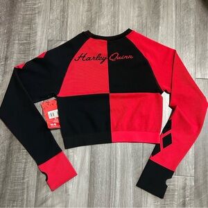 Harley Quinn Red and Black Top